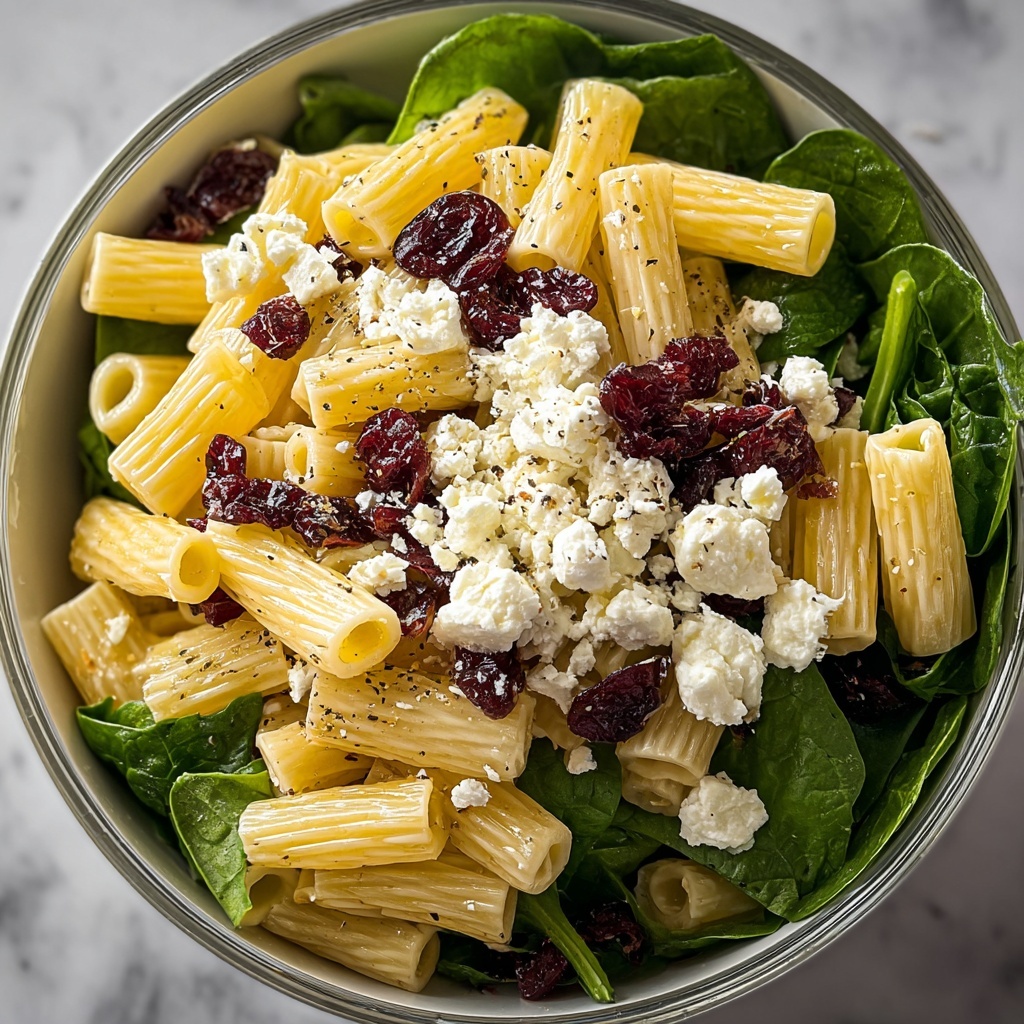 Feta & Cranberry Rigatoni Salad with Lemon Vinaigrette Recipe - Recipe Image