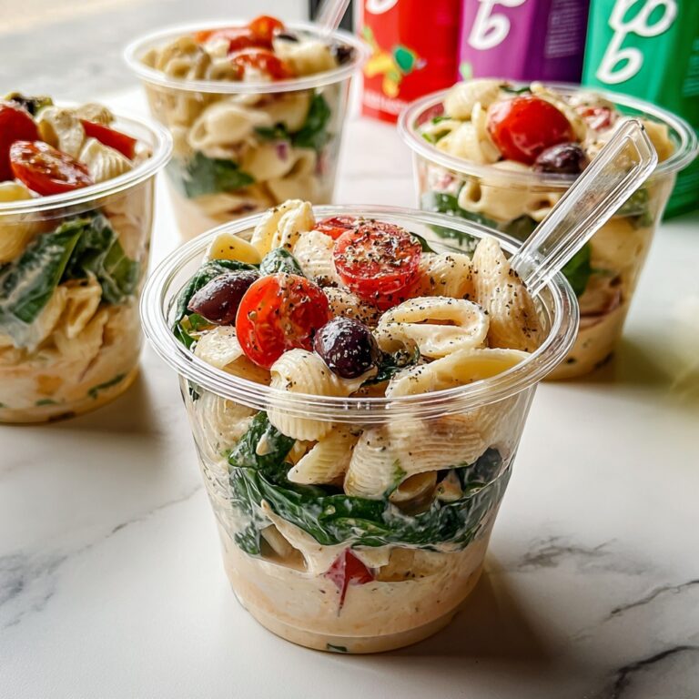 Caesar Pasta Salad Cups Recipe
