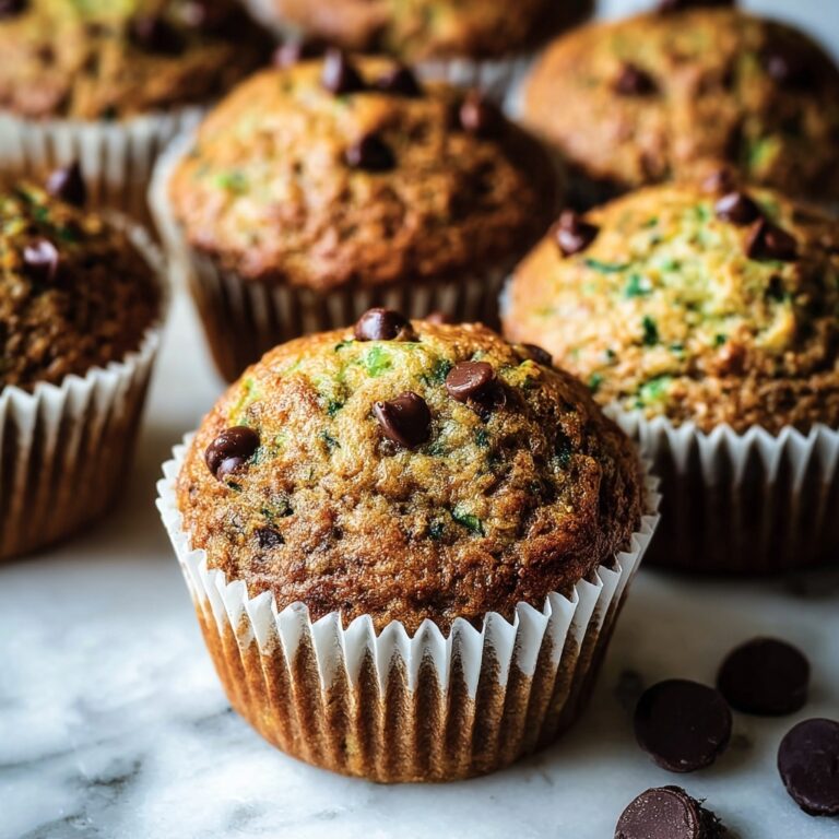 Blender Chocolate Chip Zucchini Oatmeal Muffins Recipe