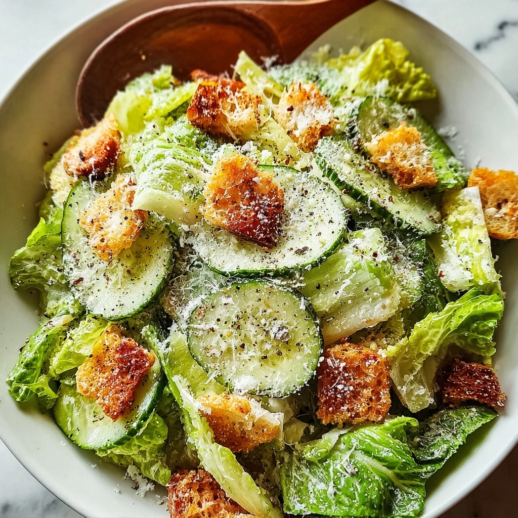 Cucumber Caesar Salad Recipe - Recipe Image