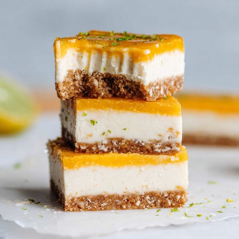 No-Bake Mango Cheesecake Bars (Vegan, Gluten-Free) Recipe