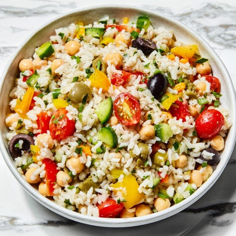 Mediterranean Rice Salad with Feta and Fresh Vegetables Recipe