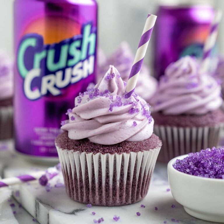 Grape Soda Cupcakes with Purple Frosting and Sparkling Sugar Recipe