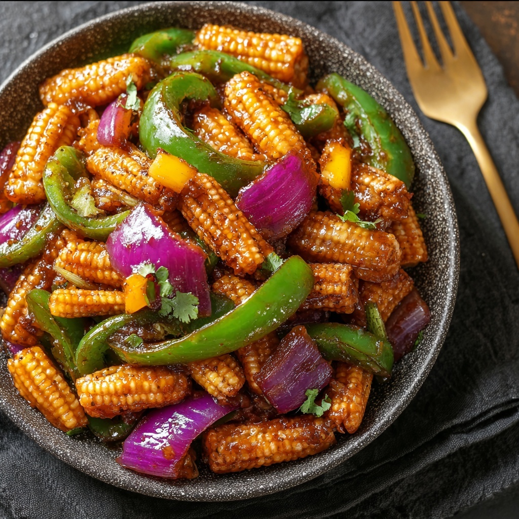 Crispy Chilli Babycorn Recipe - Recipe Image