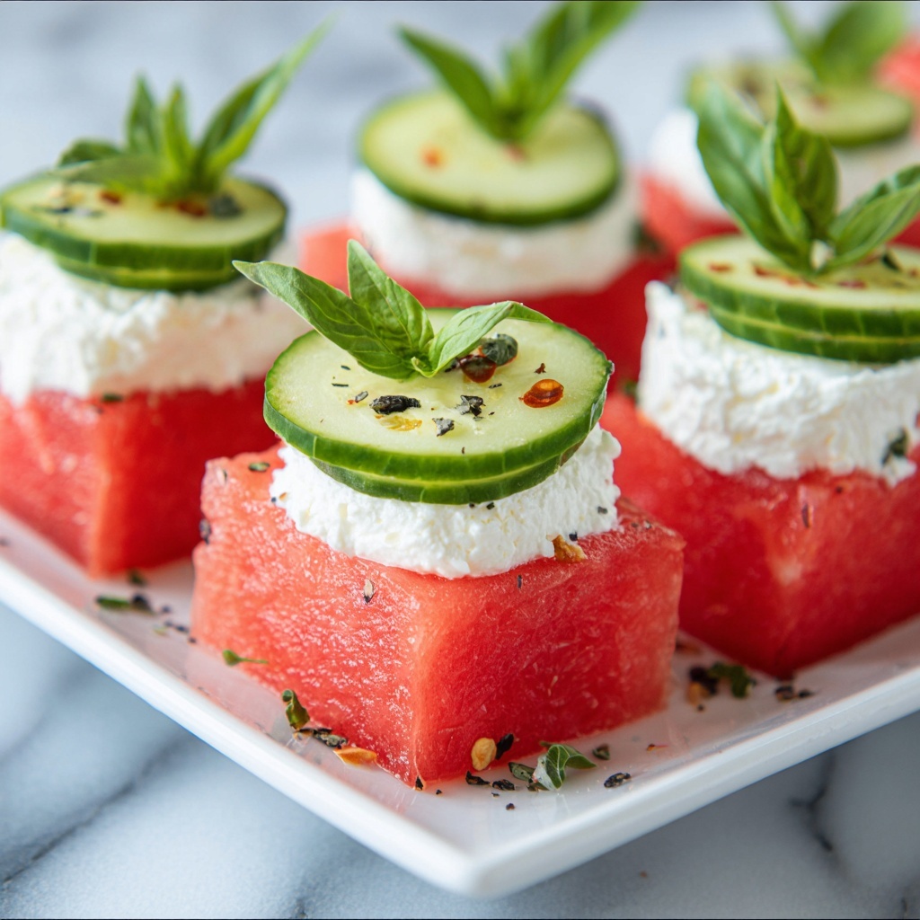 Summer Watermelon Goat Cheese Recipe - Recipe Image