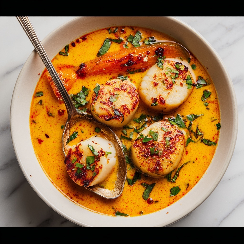 Spicy Coconut Curry Scallops Recipe - Recipe Image