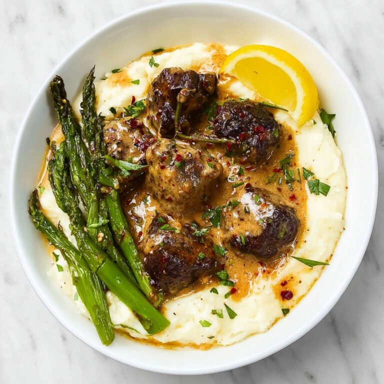 Garlic Butter Steak Bites with Parmesan Cream Sauce Recipe