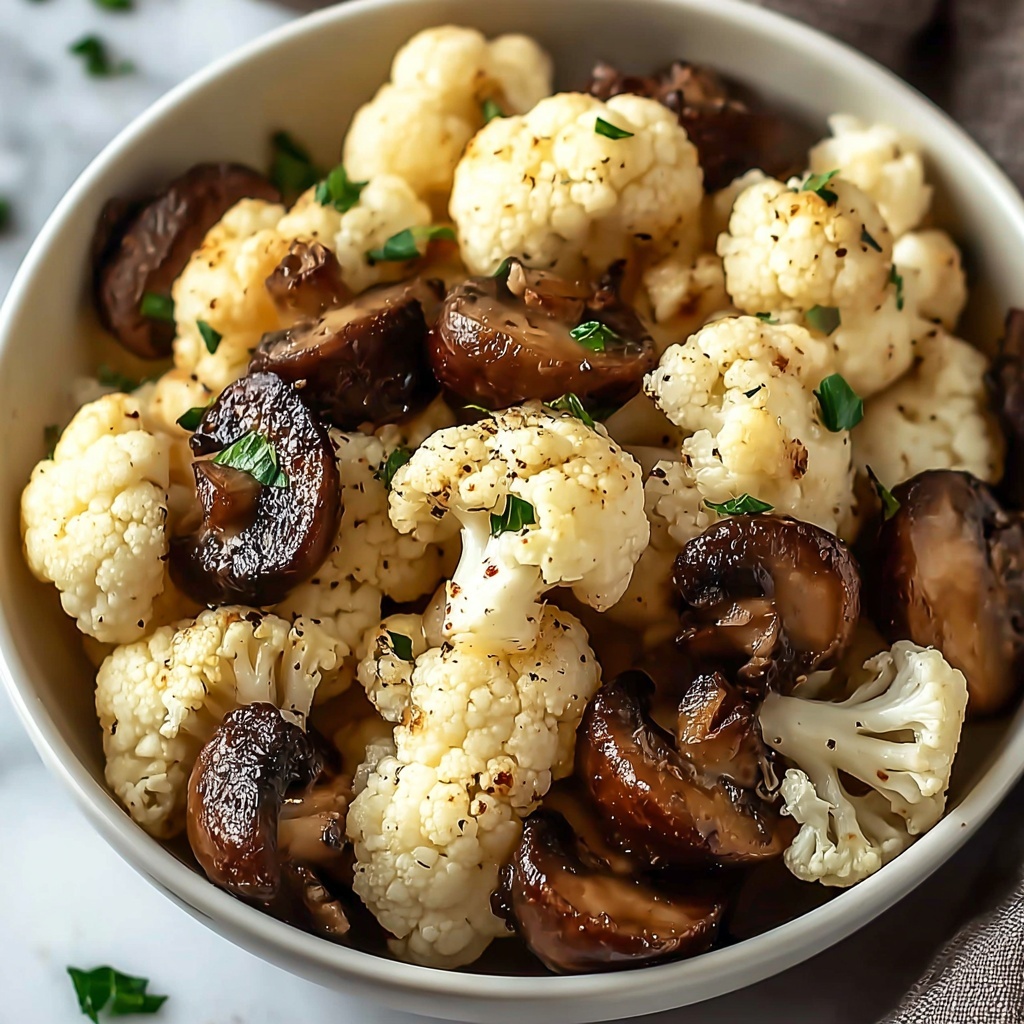 Garlic Cauliflower Mushroom Skillet: A Delicious and Healthy Recipe - Recipe Image