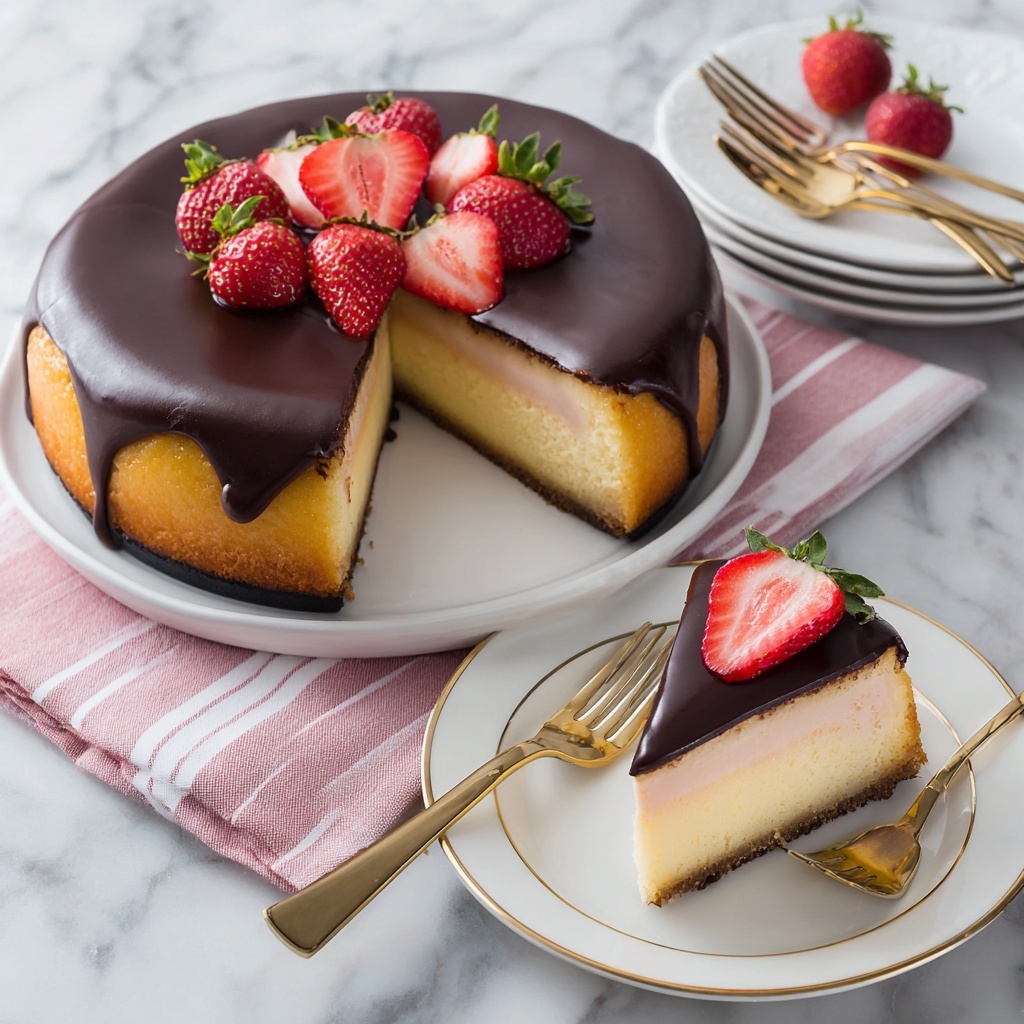 Chocolate Strawberry Cheesecake Recipe - Recipe Image