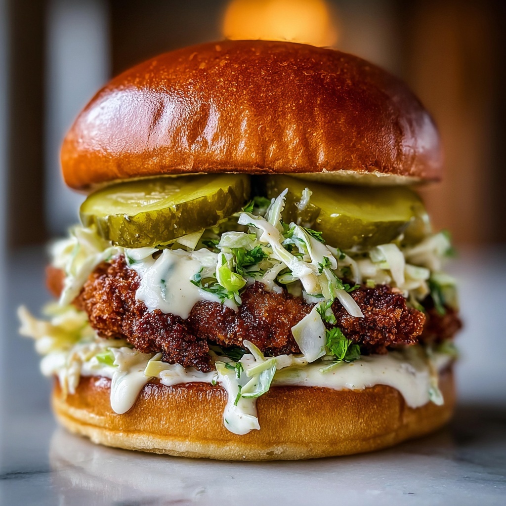 Pickle Brined Fried Chicken Sandwich Recipe - Recipe Image