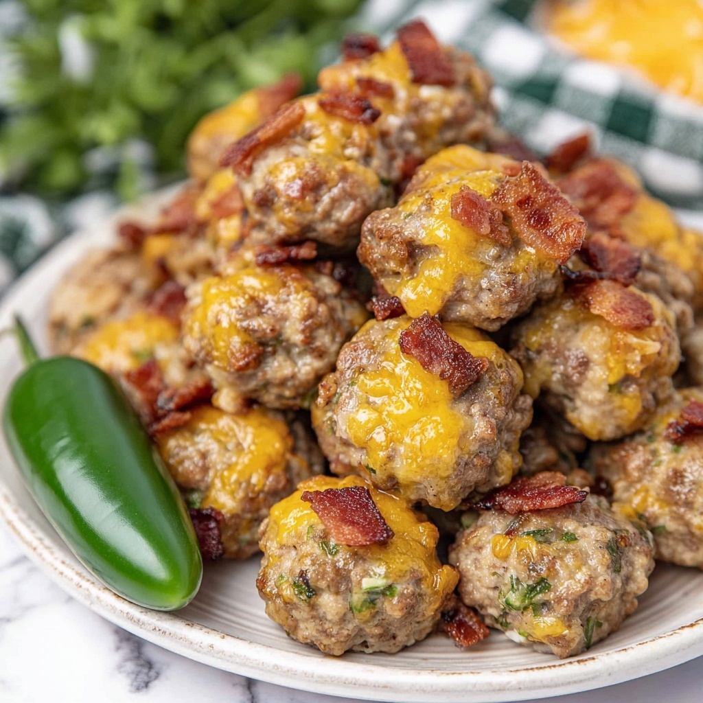 Jalapeno Popper Sausage Balls Recipe - Recipe Image