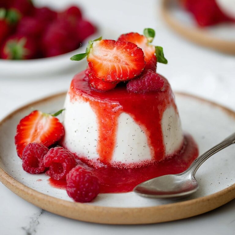 Vegan Panna Cotta with Strawberry Coulis Recipe