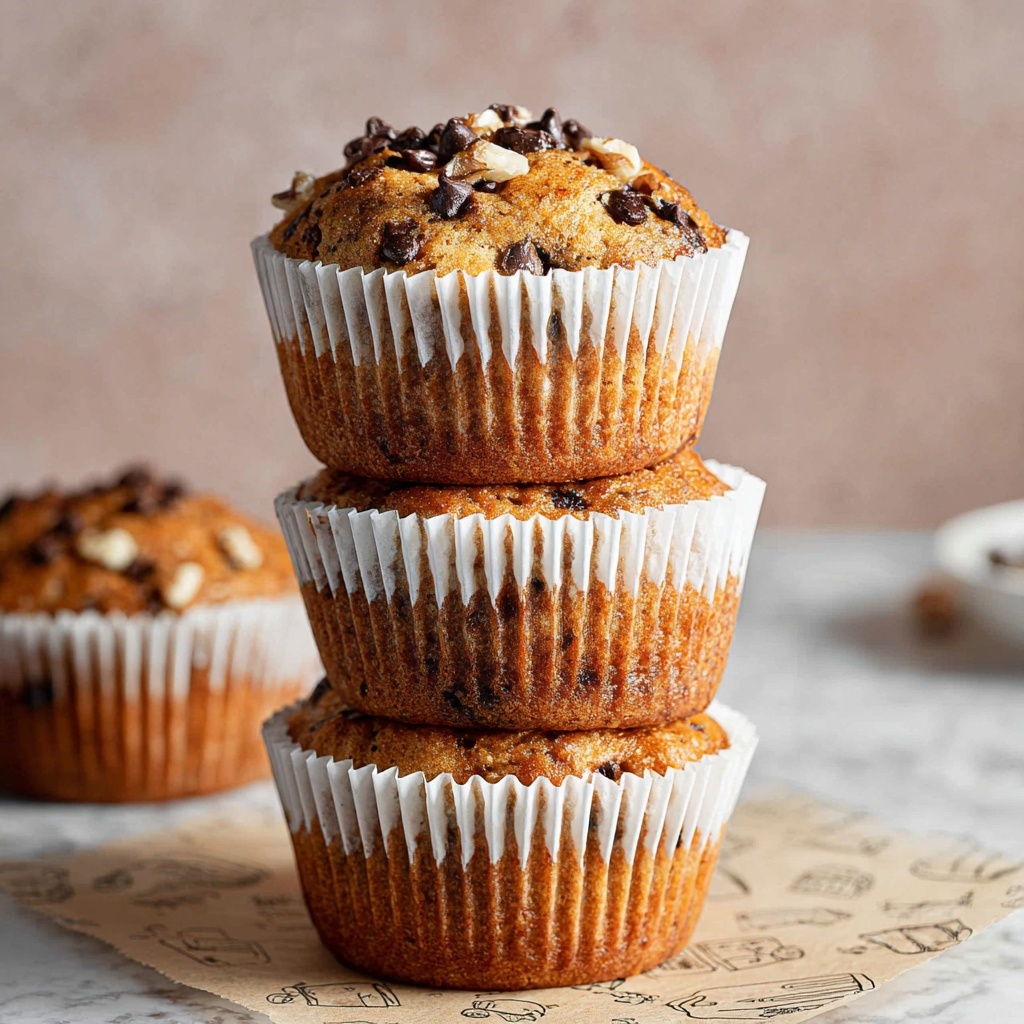 Vegan Banana Chocolate Chip Muffins (GF) Recipe - Recipe Image