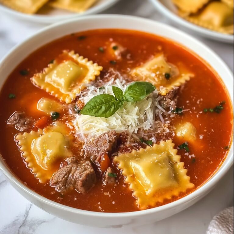 One Pot Sausage Ravioli Soup Recipe