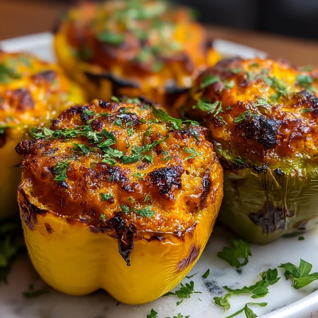 Buffalo Chicken Stuffed Peppers Recipe - Recipe Image