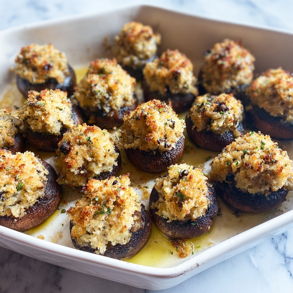 Caramelized Onion and Blue Cheese Stuffed Mushrooms Recipe - Recipe Image