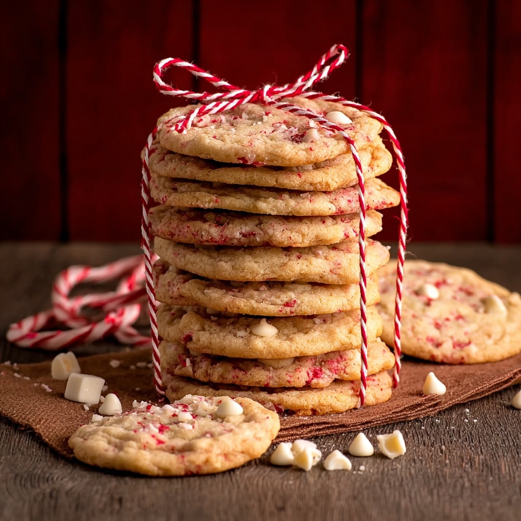 White Chocolate Candy Cane Cookies Recipe - Recipe Image