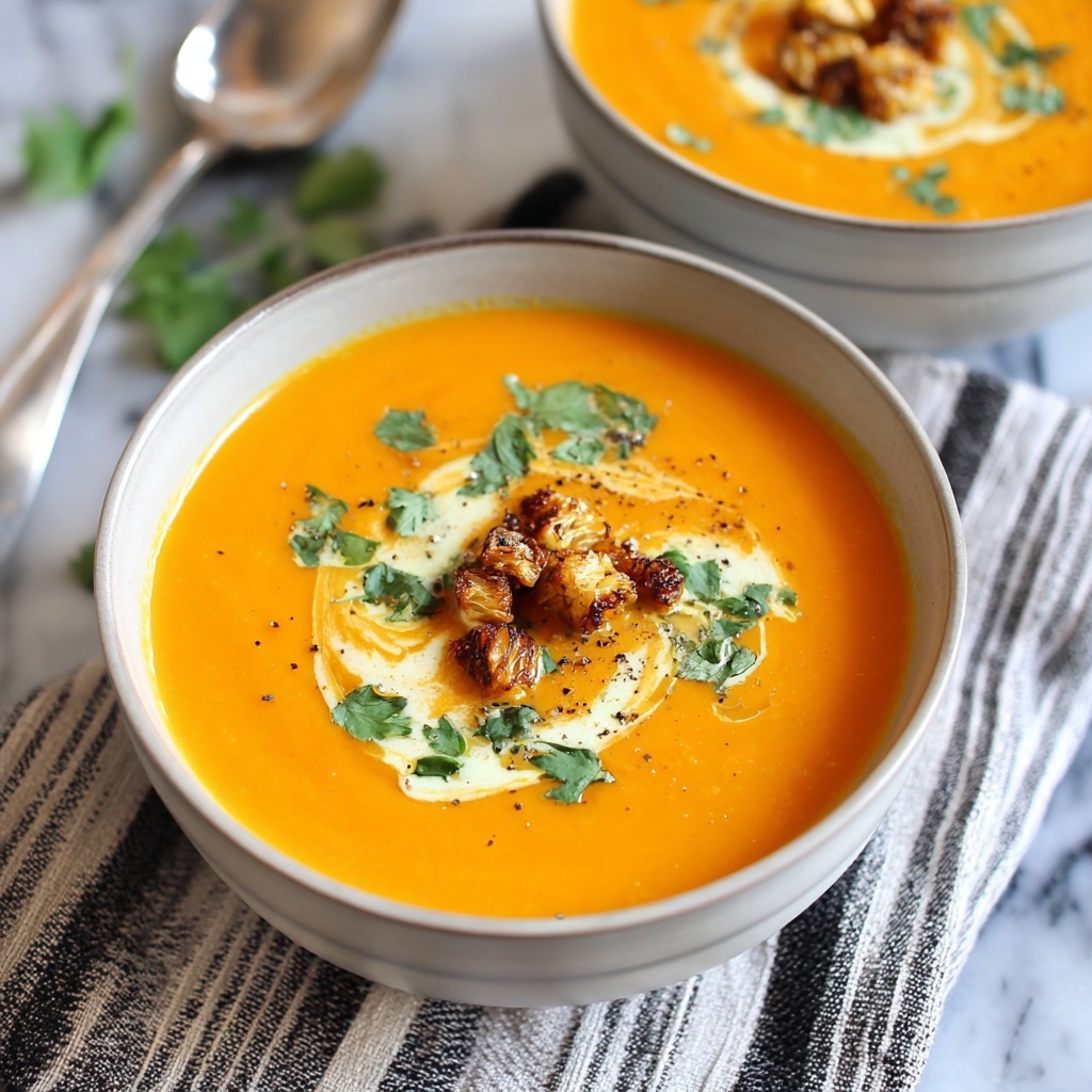 Spicy Butternut Squash and Sweet Potato Soup Recipe - Recipe Image