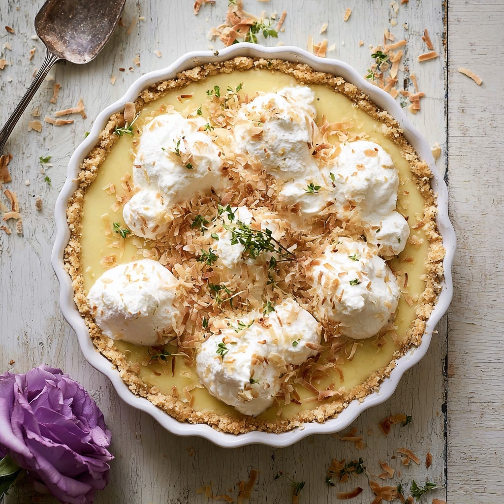Lemon Sugar Coconut Cream Pie Recipe - Recipe Image
