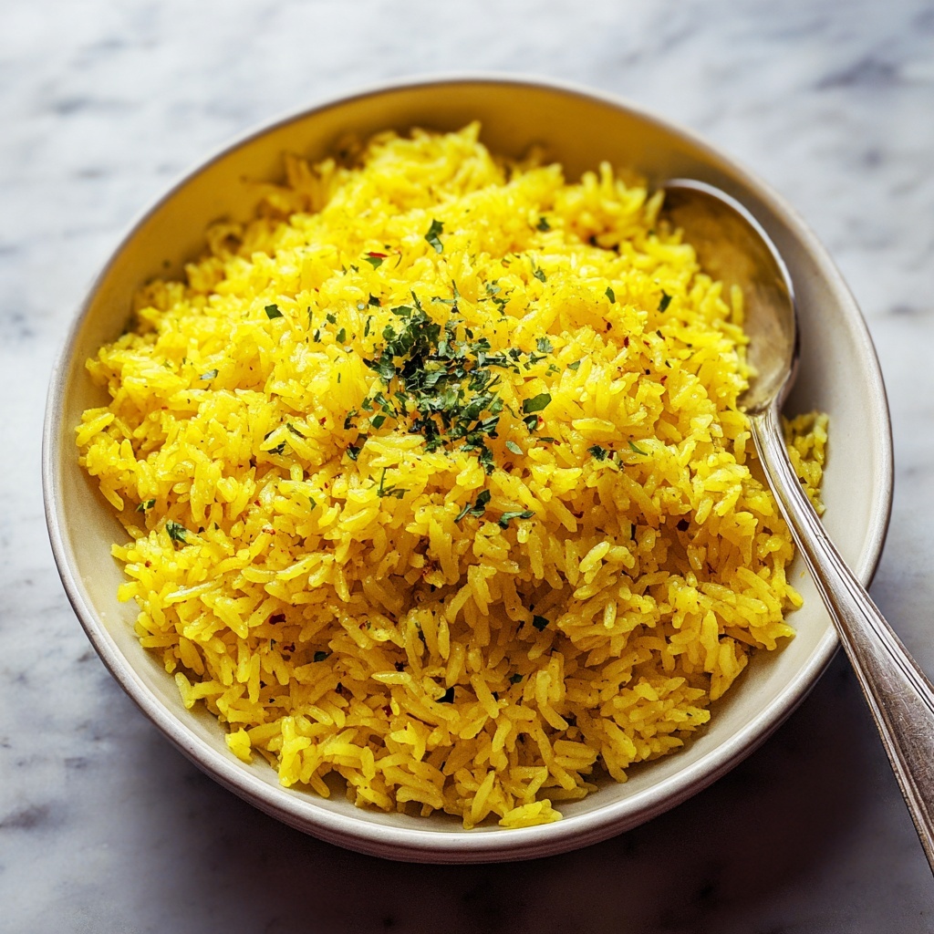 Garlic Turmeric Rice Recipe - Recipe Image