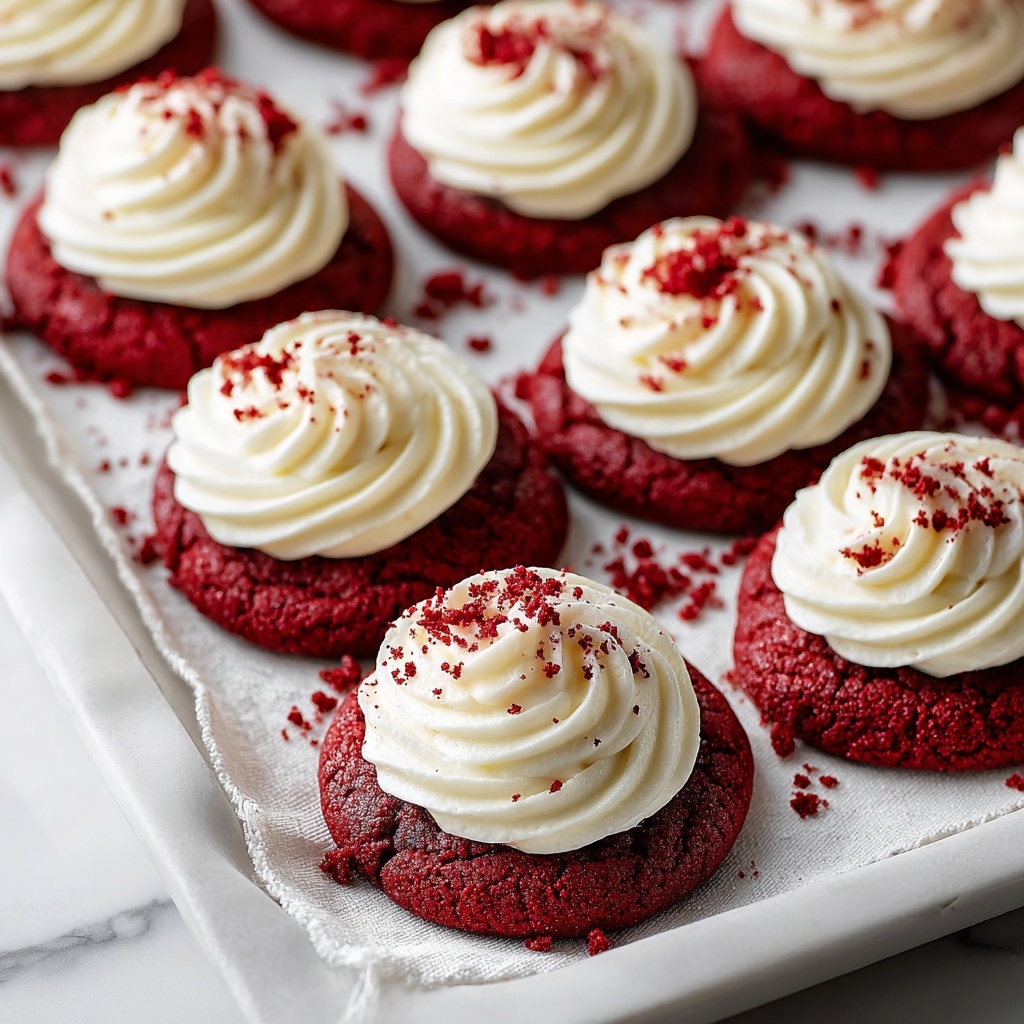 Red Velvet Cookie Cups with Cream Cheese Filling Recipe - Recipe Image