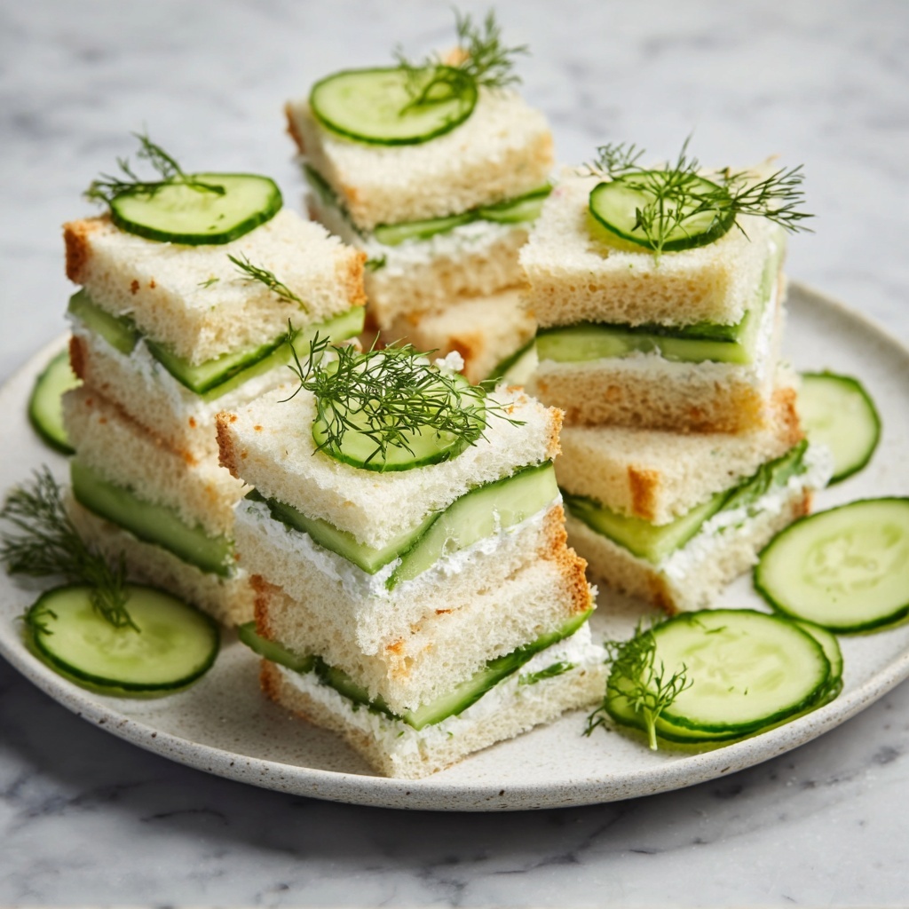 Cucumber Tea Sandwiches Recipe - Recipe Image