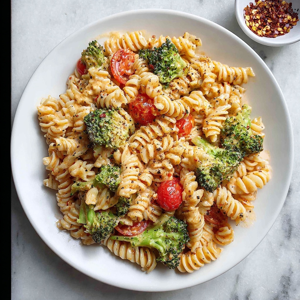 Creamy Tomato Pasta with Broccoli Recipe - Recipe Image