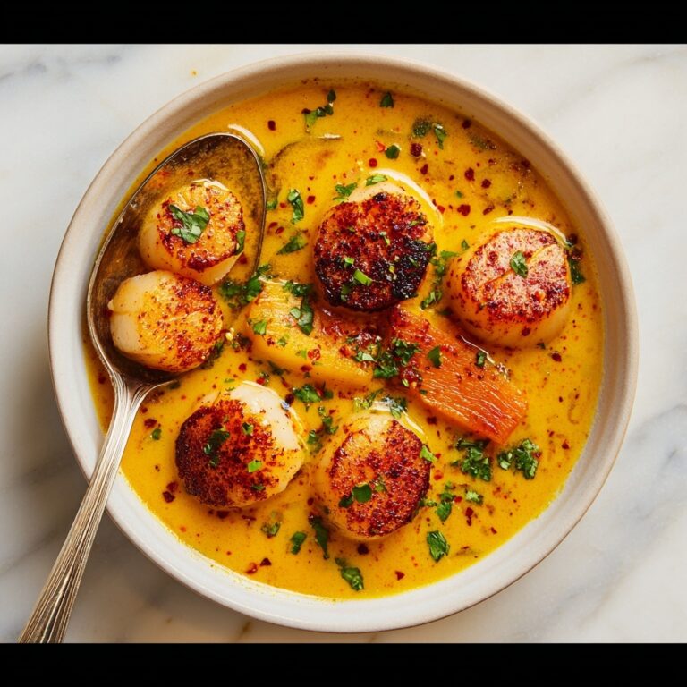 Spicy Coconut Curry Scallops Recipe