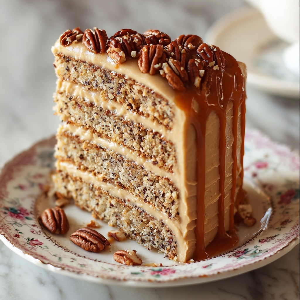 The Southern Pecan Caramel Cake Recipe - Recipe Image