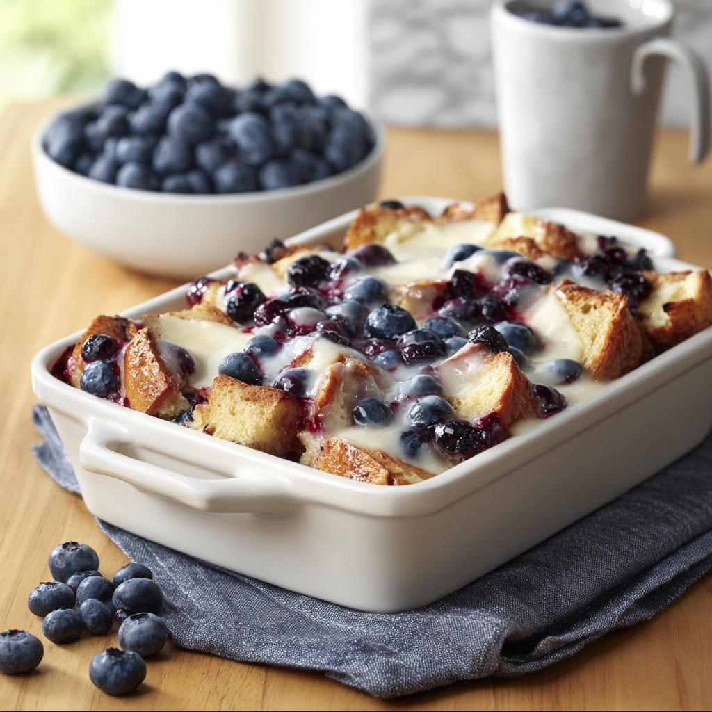 Blueberry French Toast Casserole Delight Recipe - Recipe Image