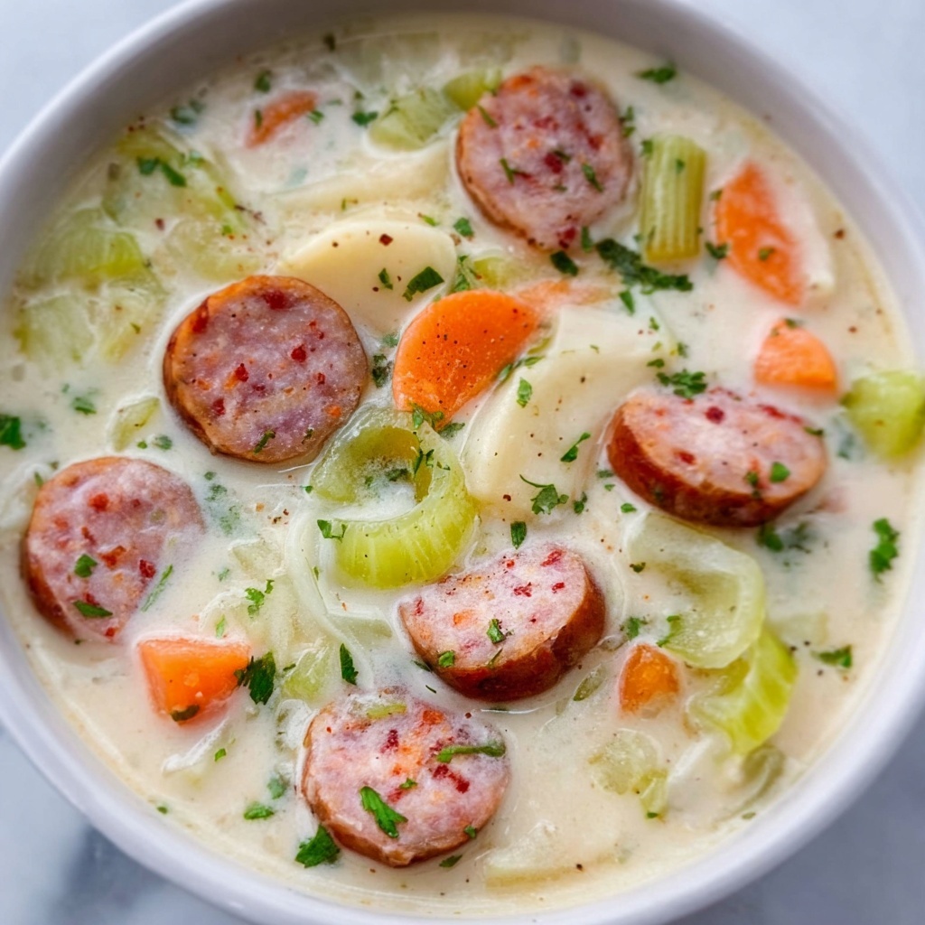 Creamy Cabbage and Sausage Soup Recipe - Recipe Image