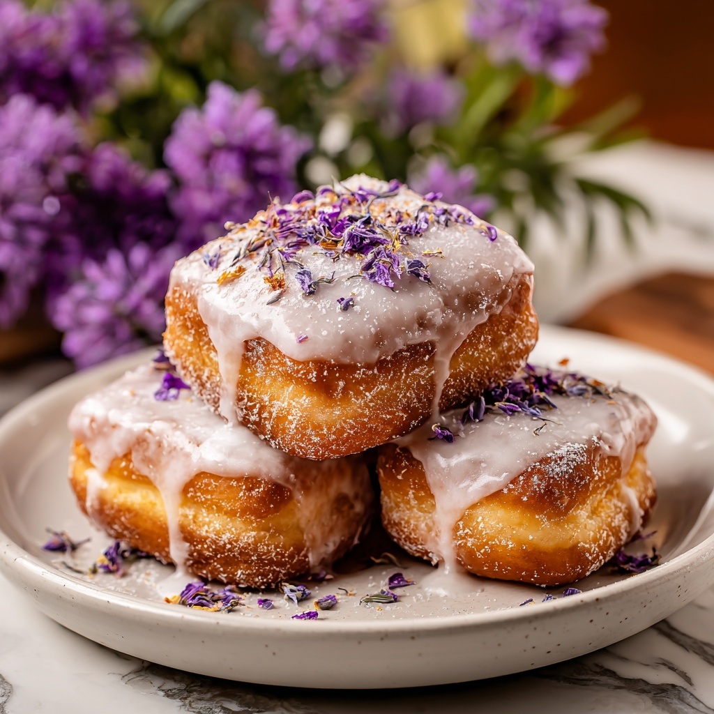 Vegan Lavender Vanilla Bean French Beignets Recipe - Recipe Image