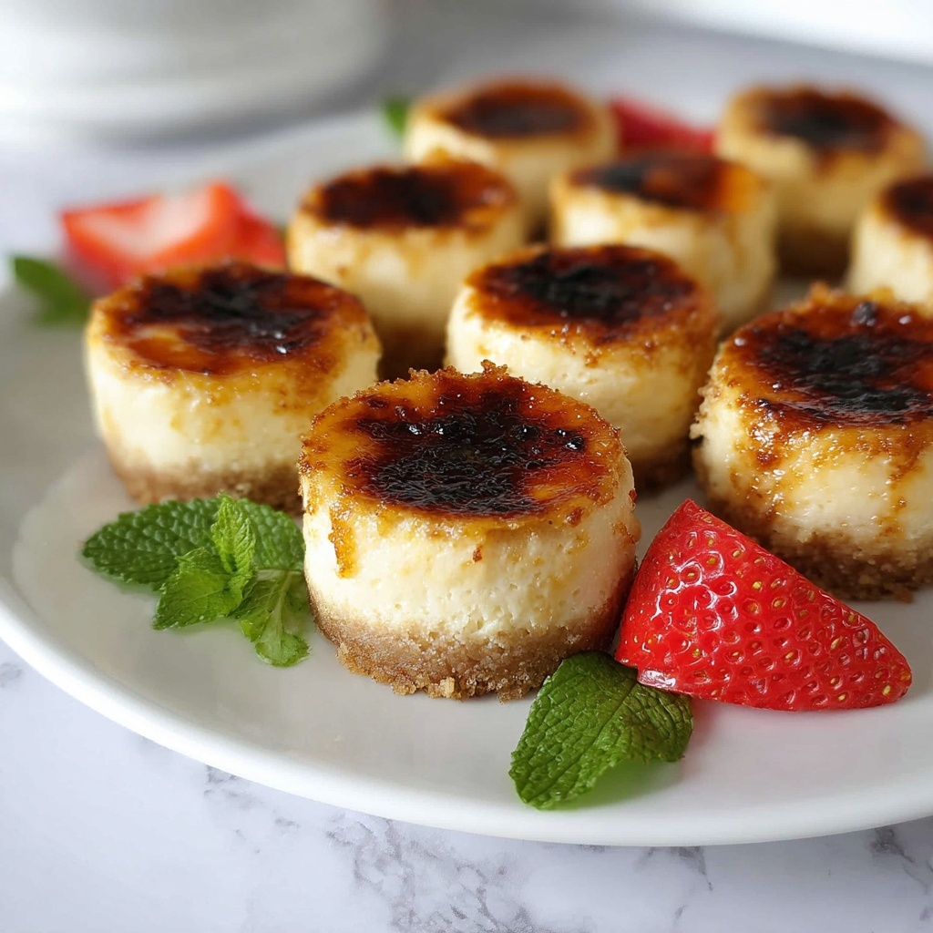 Mini Crème Brûlée Cheesecakes Recipe - Recipe Image