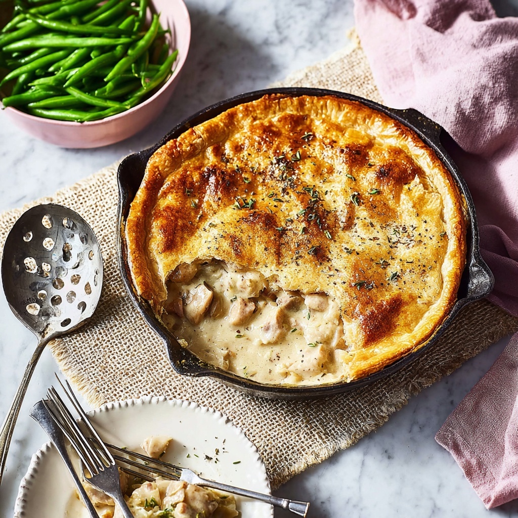Greek Chicken Frying Pan Pie Recipe - Recipe Image