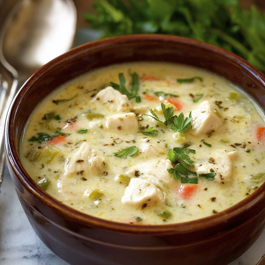 Keto Green Chicken Enchilada Soup Recipe - Recipe Image