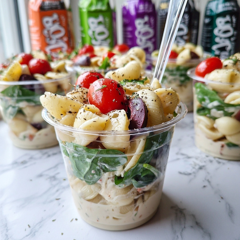 Caesar Pasta Salad Cups Recipe - Recipe Image