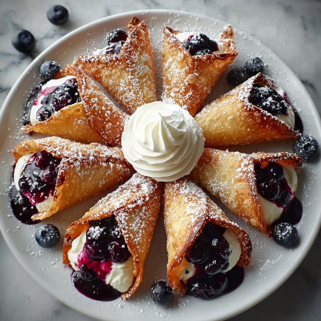 Deep-Fried Blueberry Cheesecake Wontons Recipe - Recipe Image