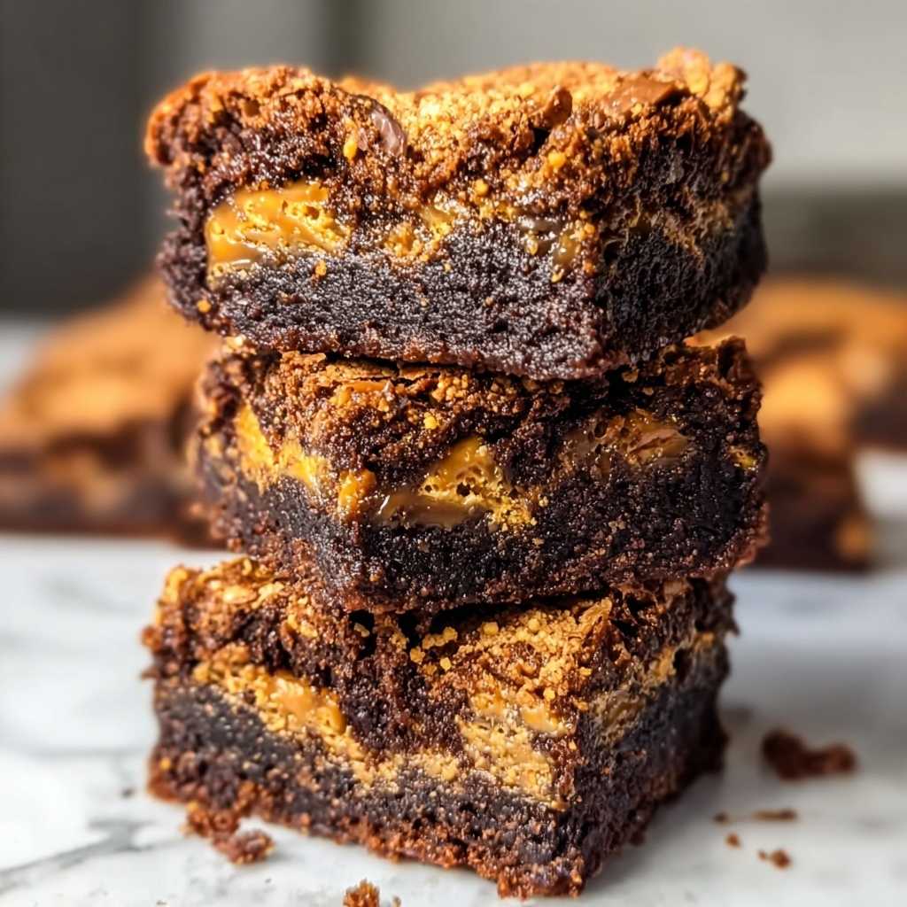 Peanut Butter Stuffed Brownies Recipe - Recipe Image