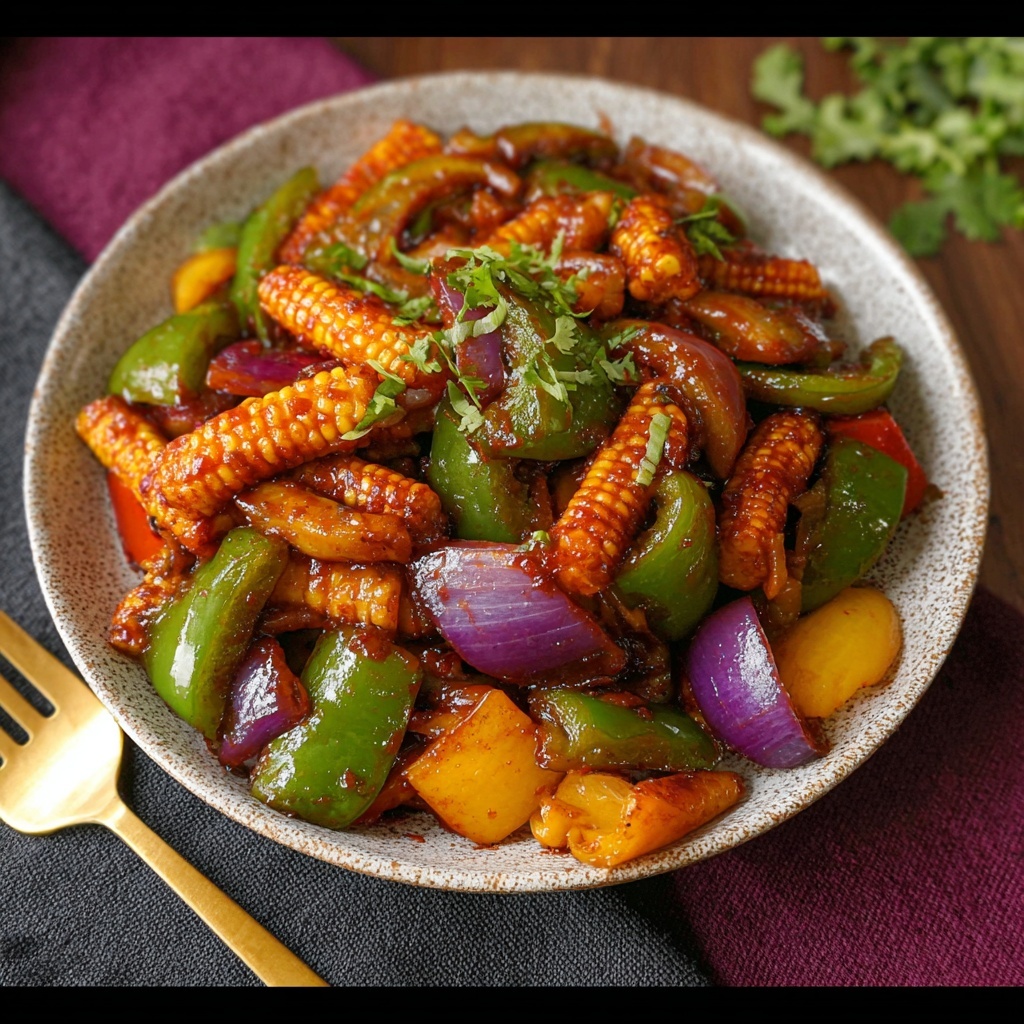 Crispy Chilli Babycorn Recipe - Recipe Image