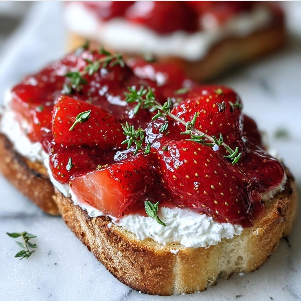 Roasted Strawberry Whipped Ricotta Toast Recipe - Recipe Image