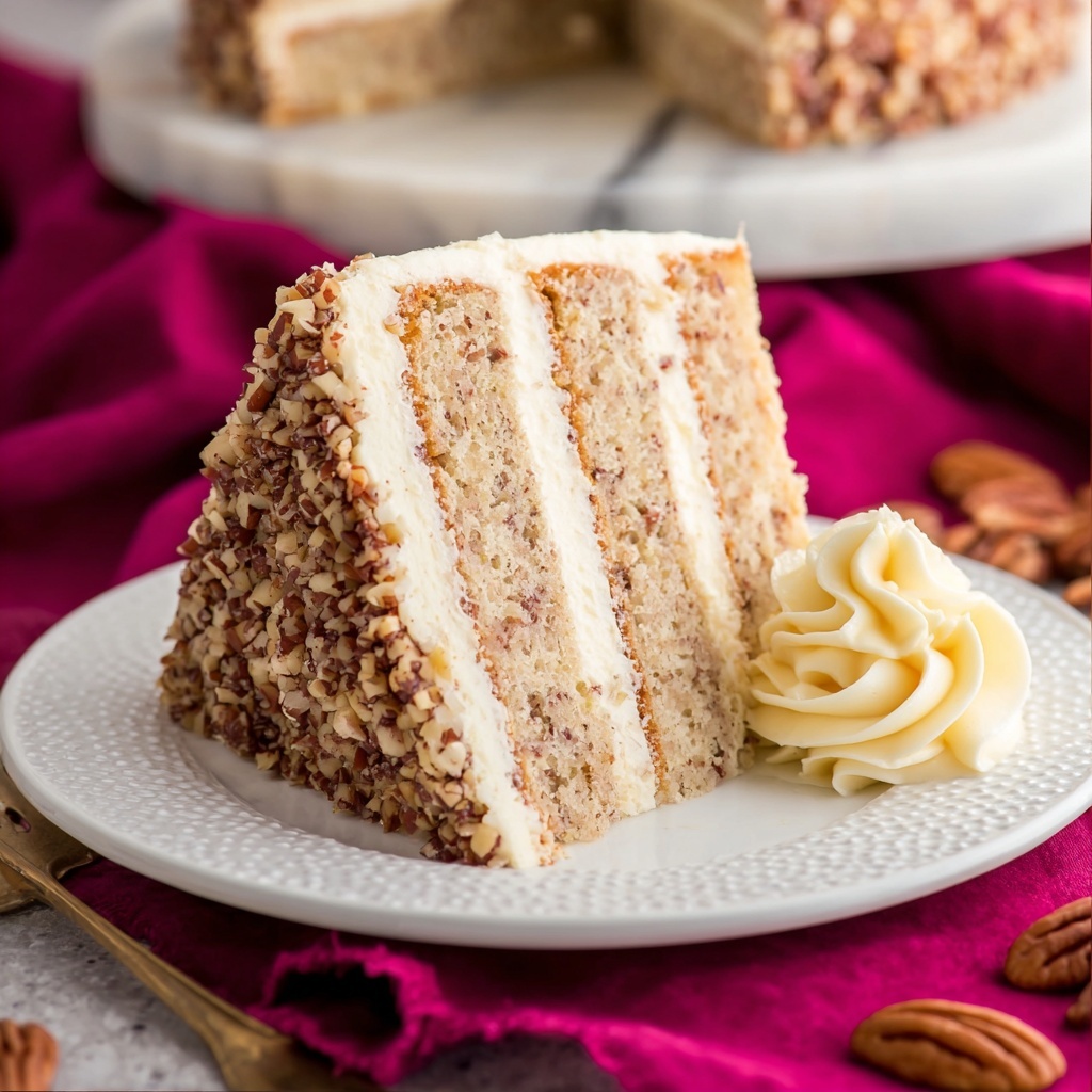 Butter Pecan Cake with Browned Butter and Pecan Frosting Recipe - Recipe Image