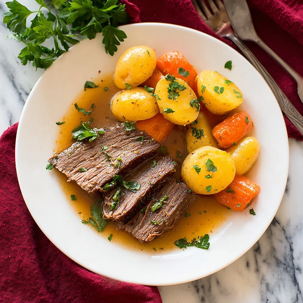 Pot Roast with Potatoes and Carrots Recipe - Recipe Image