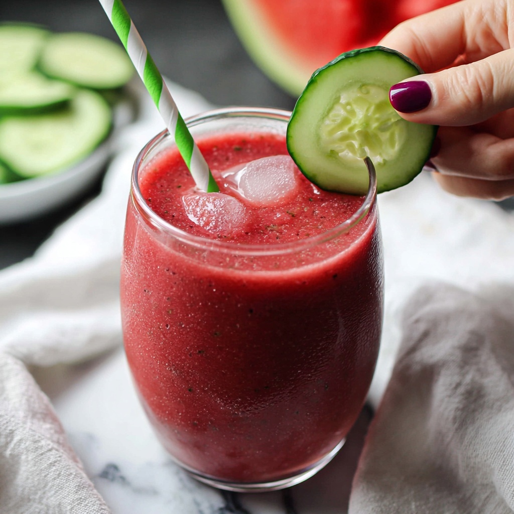 Watermelon Slushie Mocktail Recipe - Recipe Image
