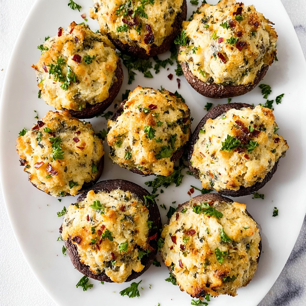Crab Stuffed Mushrooms Recipe - Recipe Image