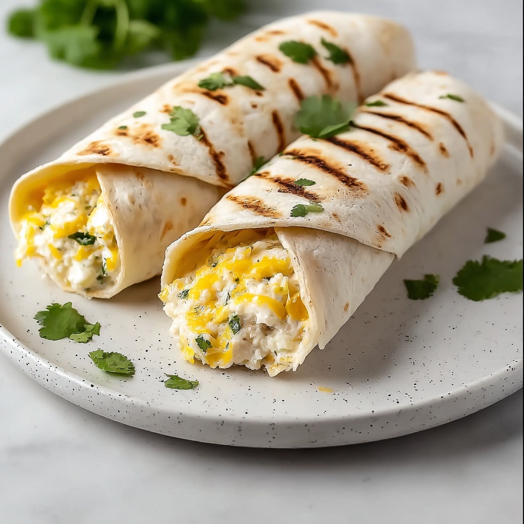 Cheesy Garlic Chicken Wraps Recipe - Recipe Image
