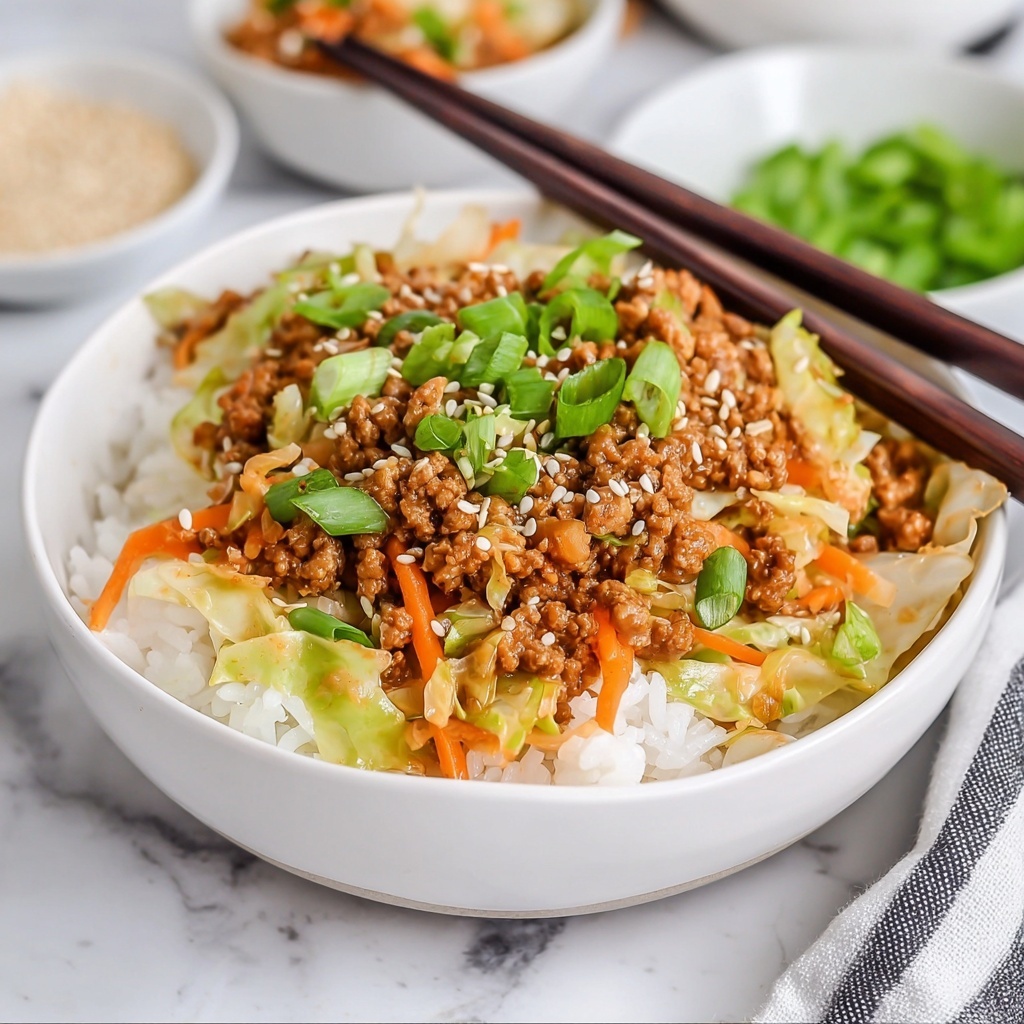 Easy Asian Ground Beef and Cabbage Stir Fry Recipe - Recipe Image