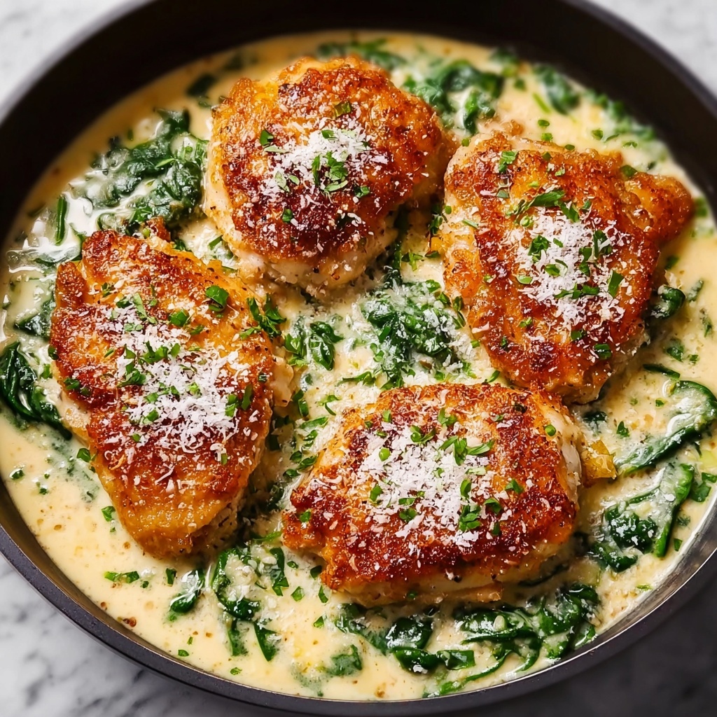 Chicken Florentine with Creamy Spinach and Parmesan Recipe - Recipe Image