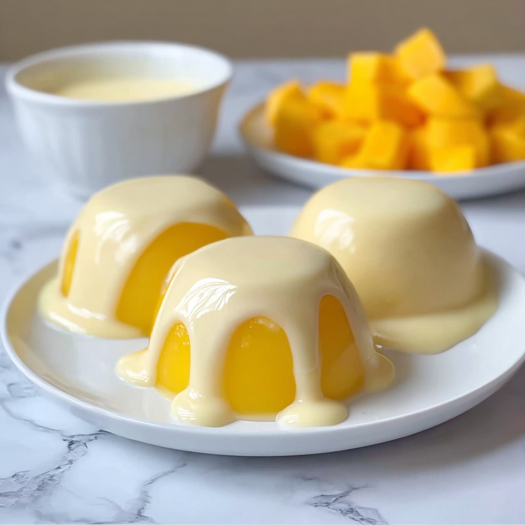 Easy Simple Mango Pudding Recipe - Recipe Image