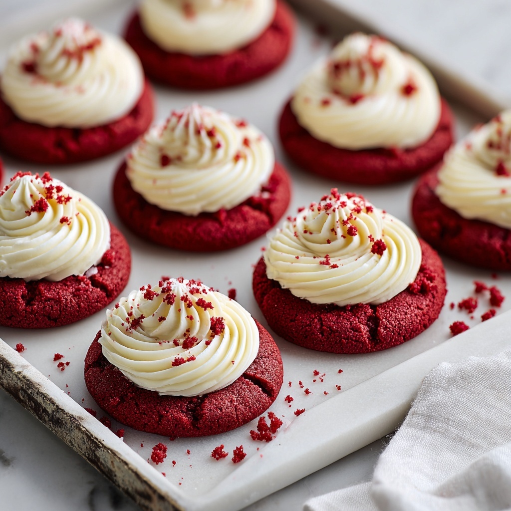 Red Velvet Cookie Cups with Cream Cheese Filling Recipe - Recipe Image