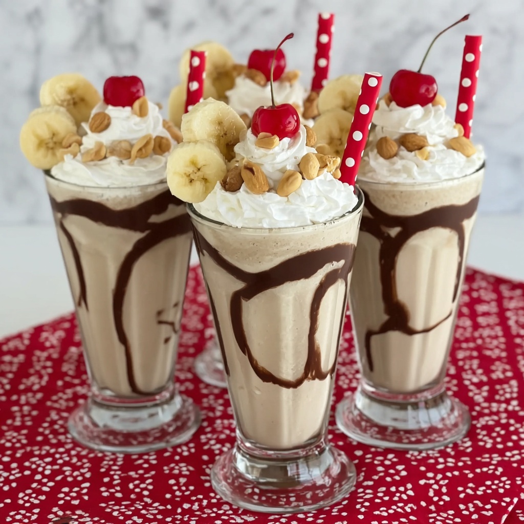 Banana Split Milkshakes Recipe - Recipe Image